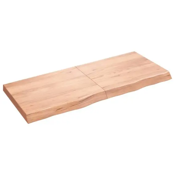 Półka jasnobrązowa, 120x50x6 cm, lakierowane lite drewno dębowe Lumarko! - Hurtownia wielobranżowa Lumarko Super okazja